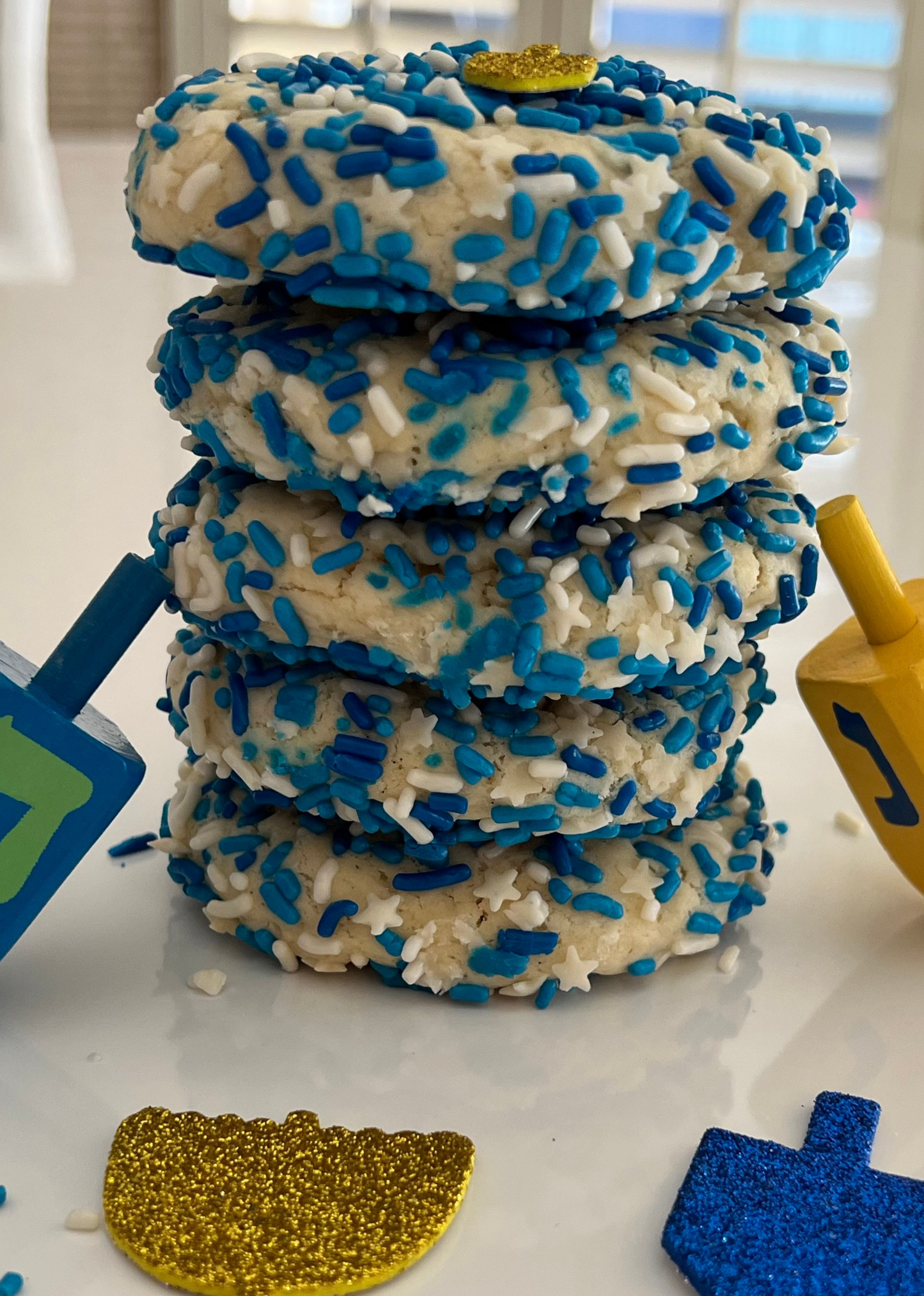 Hanukkah Confetti Sprinkle Cookie